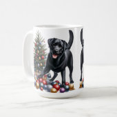 Labrador Retriever Christmas Tree Dog Lover Kaffeetasse (Vorderseite Links)
