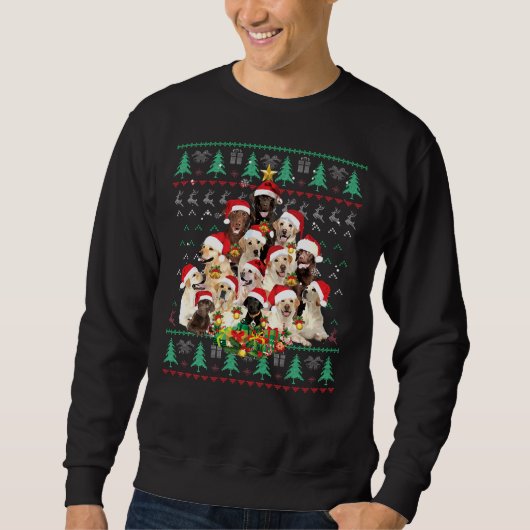 Labrador Retriever Christmas Tree Ugly Sweater Sweatshirt (Vorderseite)
