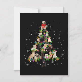 Labrador Retriever Christmas Tree X mas Dankeskarte