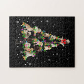Labrador Retriever Christmas Tree X mas Puzzle (Horizontal)