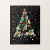 Labrador Retriever Christmas Tree X mas Puzzle (Vertikal)