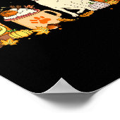 Labrador Retriever Coffee Pumpkin Gewürz Fall Dank Poster (Ecke)