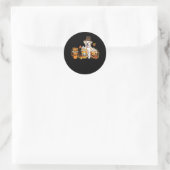 Labrador Retriever Coffee Pumpkin Gewürz Fall Dank Runder Aufkleber (Tasche)