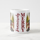 Labrador Retriever Cosy Christmas Puppy Dodge Jumbo-Tasse (Vorderseite)