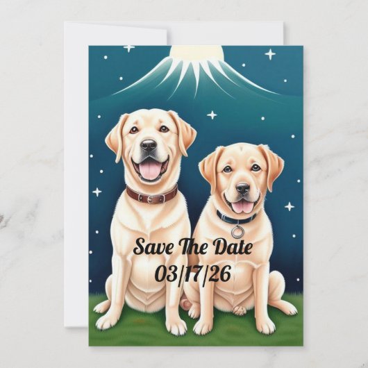 Labrador Retriever Couple Einladung (Vorderseite)