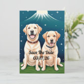 Labrador Retriever Couple Einladung (Stehend Vorderseite)