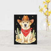 Labrador Retriever Cowboy Hund Western Llabrador C Karte (Gelbe Blume)