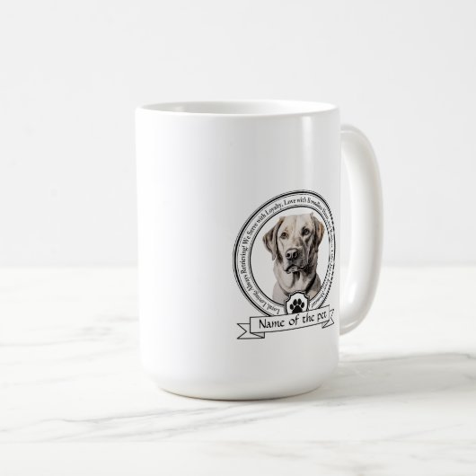 Labrador Retriever Credo Kaffeetasse (VorderseiteRechts)