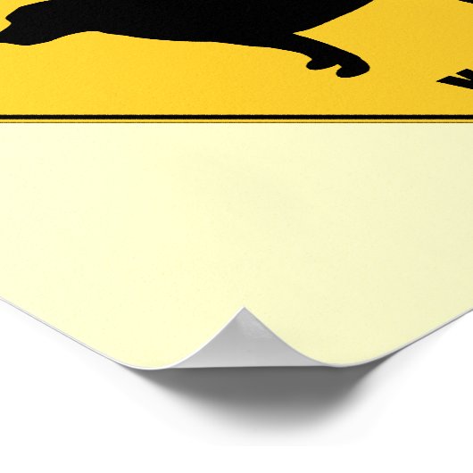 Labrador Retriever Crossing (XING)-Zeichen Poster (Ecke)