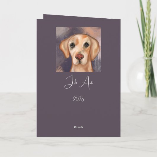 Labrador Retriever Dankeskarte (Rückseite)