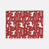 Labrador Retriever Decke mit Herz-Doodles  (Vorderseite (Horizontal))