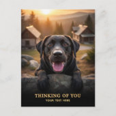 Labrador Retriever denkt an Sie Postkarte (Vorderseite)