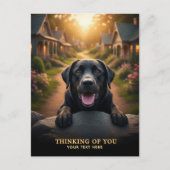 Labrador Retriever denkt an Sie Postkarte (Vorderseite)