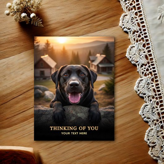 Labrador Retriever denkt an Sie Postkarte