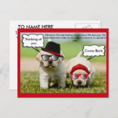 Labrador Retriever denkt daran, dass du zurückkomm Postkarte (Vorne/Hinten)