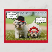 Labrador Retriever denkt daran, dass du zurückkomm Postkarte (Vorderseite)