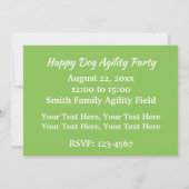 Labrador Retriever Dog Agility Party Einladung (Rückseite)