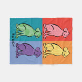 Labrador Retriever Dog Art Color Blocks Name Fleecedecke (Vorderseite (Horizontal))