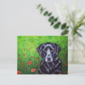 Labrador Retriever Dog Art - Poppy Postkarte (Stehend Vorderseite)
