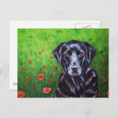 Labrador Retriever Dog Art - Poppy Postkarte (Vorne/Hinten)