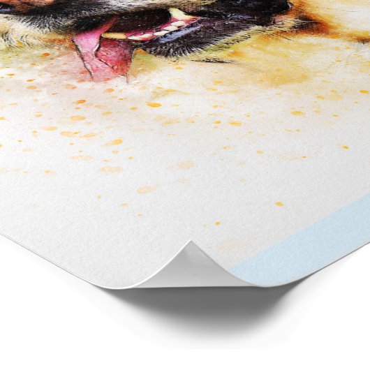 Labrador Retriever Dog Art Portrait Poster (Ecke)