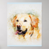 Labrador Retriever Dog Art Portrait Poster (Vorne)