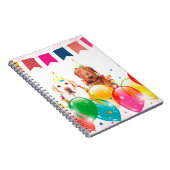 Labrador Retriever Dog Balloons Geburtstag Notizblock (Rechte Seite)