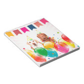 Labrador Retriever Dog Balloons Geburtstag Notizblock (angewinkelt)