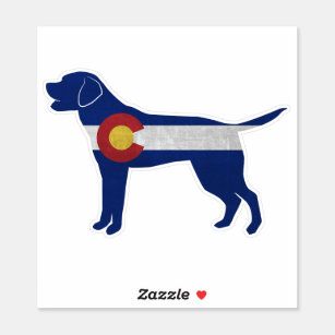 Labrador Retriever Dog Breed Colorado Flag Aufkleber