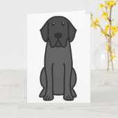 Labrador Retriever Dog Cartoon Karte (Gelbe Blume)