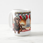 Labrador Retriever Dog Christmas Cozy Holiday Kaffeetasse (Vorderseite Links)