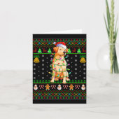 Labrador Retriever Dog Christmas Lights Ugly Sweat Karte (Vorderseite)