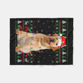 Labrador Retriever Dog Christmas Ugly Sweater Ligh Fleecedecke (Vorderseite (Horizontal))