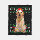 Labrador Retriever Dog Christmas Ugly Sweater Ligh Fleecedecke (Vorderseite)