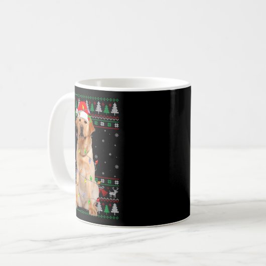 Labrador Retriever Dog Christmas Ugly Sweater Ligh Kaffeetasse (Vorderseite Links)