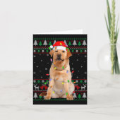 Labrador Retriever Dog Christmas Ugly Sweater Ligh Karte (Vorderseite)
