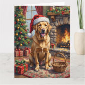 Labrador Retriever Dog Classic Family Christmas Karte (Vorderseite)