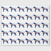 Labrador Retriever Dog Colorado Flag Silhouette Geschenkpapier (Flach)