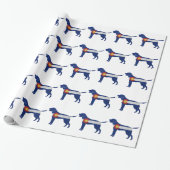 Labrador Retriever Dog Colorado Flag Silhouette Geschenkpapier (Ungerollt)
