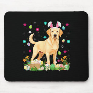 Labrador Retriever Dog Easter Egg Hunt Bunny Ear E Mousepad