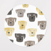 Labrador Retriever Dog Etiketten (Design 1)