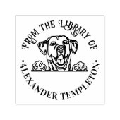 Labrador Retriever Dog Face #2 Bibliotheksname Permastempel (Design)