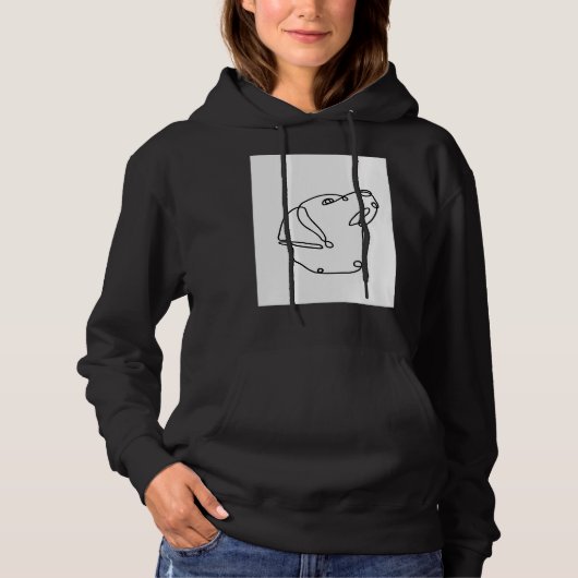 Labrador Retriever Dog Face Line Hoodie (Vorderseite)