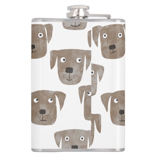 Labrador Retriever Dog Flachmann (Rückseite)