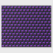 Labrador Retriever Dog Fun Silhouette PB Gray Blck Geschenkpapier (Flach)