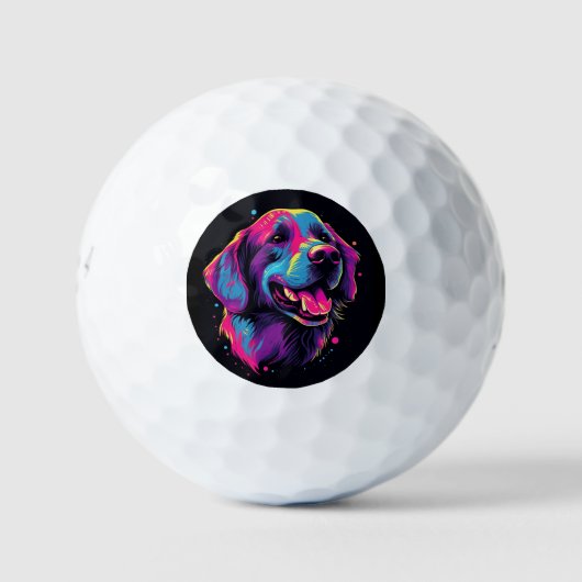 Labrador Retriever Dog Golfball (Vorderseite)