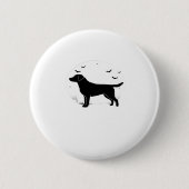 Labrador Retriever Dog � Halloween-Mondfisch-Silho Button (Vorderseite)