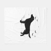 Labrador Retriever Dog - Halloween Moon Silhouette Fleecedecke (Vorderseite (Horizontal))