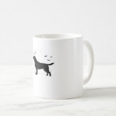 Labrador Retriever Dog - Halloween Moon Silhouette Kaffeetasse (VorderseiteRechts)