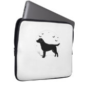 Labrador Retriever Dog - Halloween Moon Silhouette Laptopschutzhülle (Vorne Rechts)